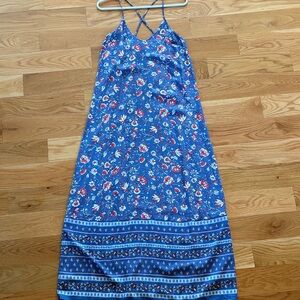 Old Navy Blue Floral Maxi Dress